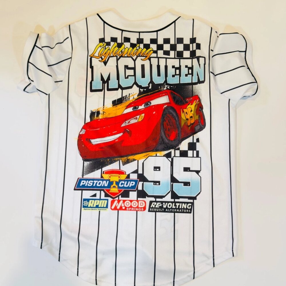 Disney Pixar Cars  Jersey “Lightning McQueen 95” Men’s Medium Park Exclusive